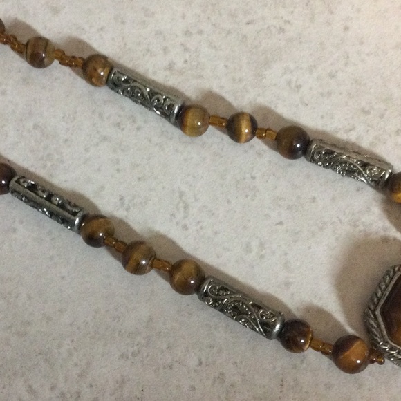 Tiger eye drop bead 9.5” necklace - Picture 6 of 9